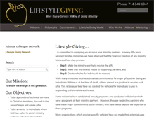 Tablet Screenshot of lifestylegiving.com